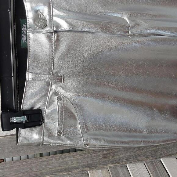 Wild Fable Shimmering Silver Wide Leg Pants - Picture 3 of 13